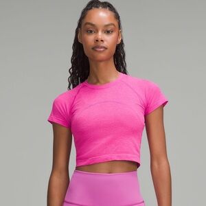 NWOT Lululemon Swiftly Tech cropped shirt sleeve shirt 2.0